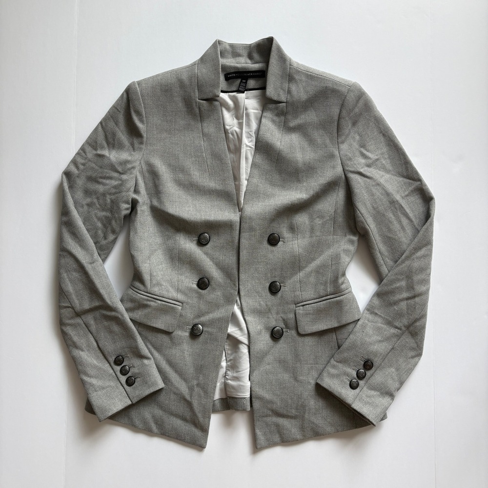 White House Black Market Womens 00 Gray Blazer